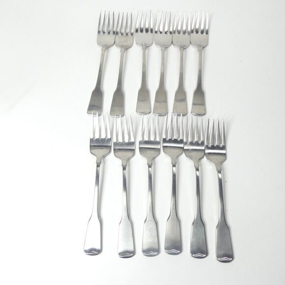 American Colonial Oneida Cube 72pc Flatware Set Stainless Forks Spoons - Picture 9 of 16